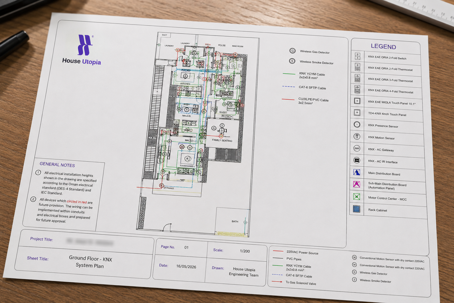 مخطط KNX هندسي